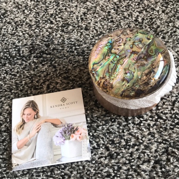 Kendra Scott Mini Rose Gold Dome Box Abalone Shell - Picture 6 of 8